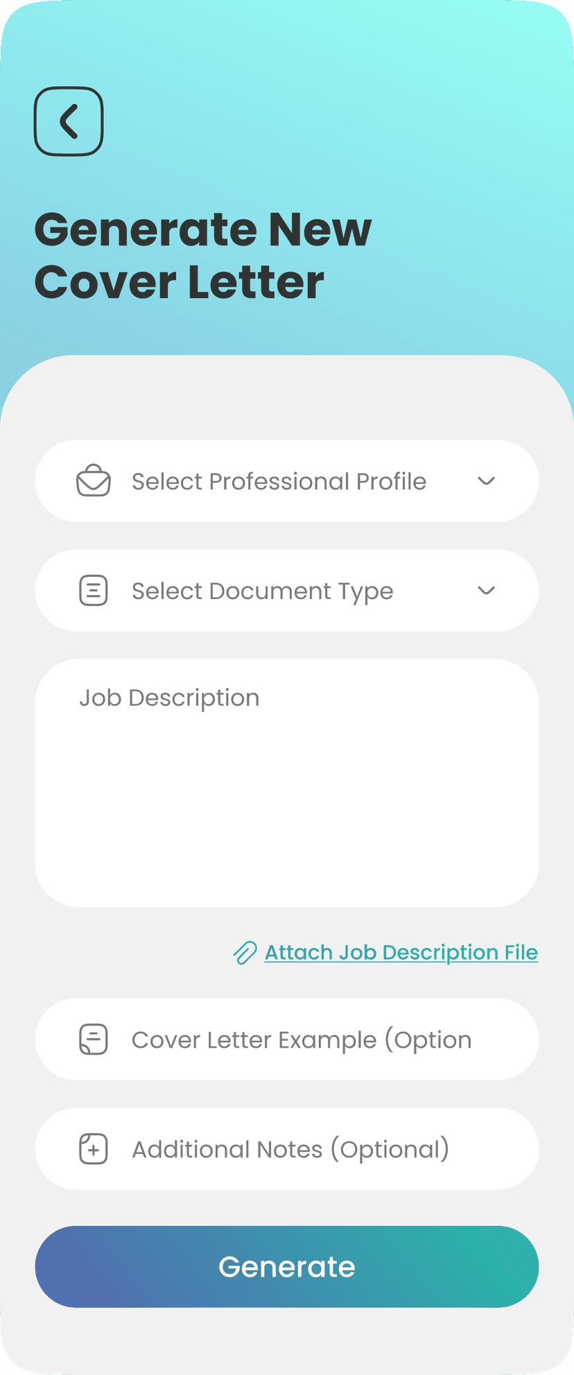Generate Professional Cover Letter with AI Technology